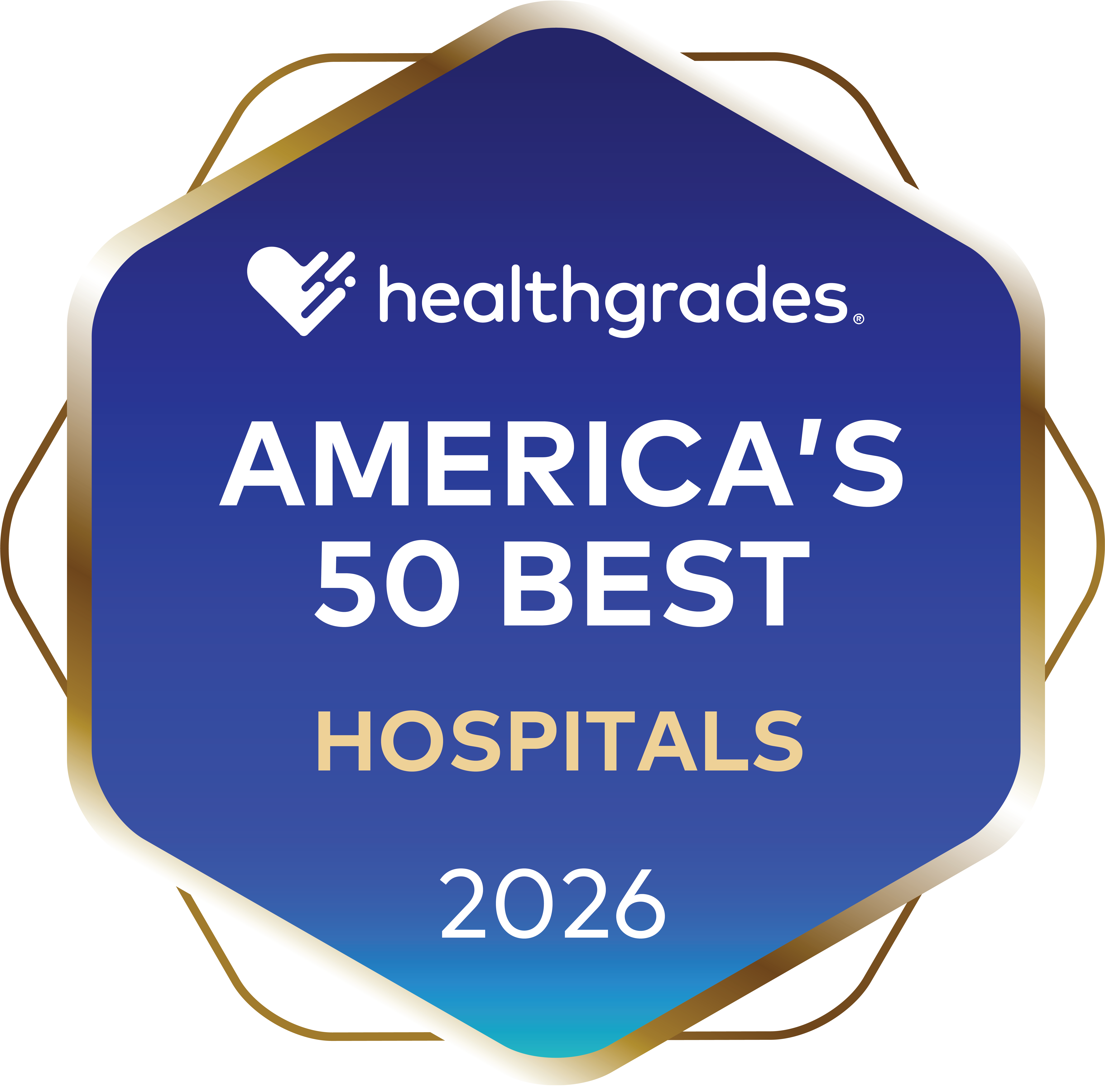 Healthgrades – America's 50 Best Hospitals 2026 (logo)